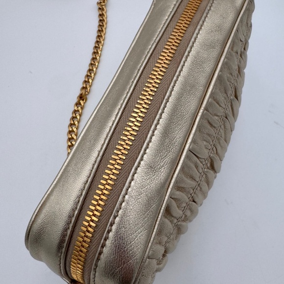 PRADA Nappa Gaufre Camera Bag Gold - Picture 5 of 12